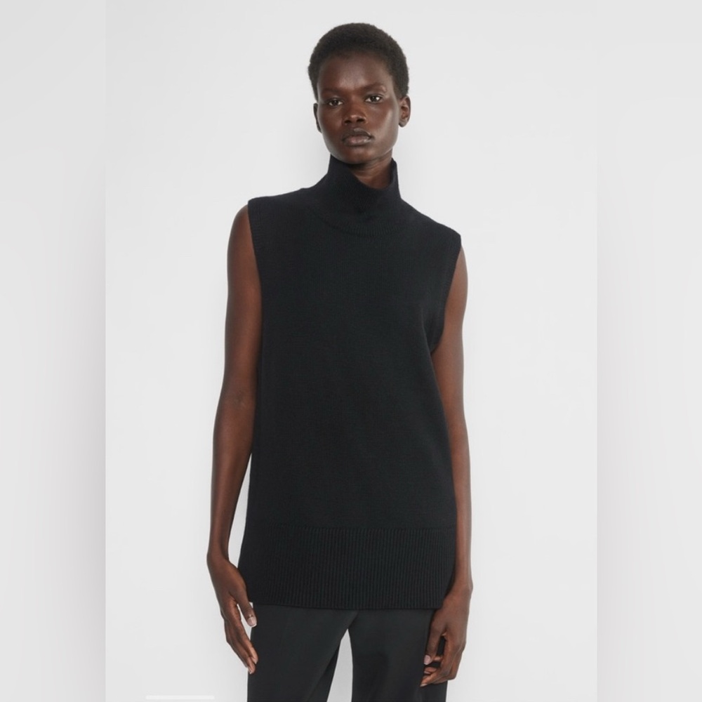Babaton Successor Merino‎ Wool Sleeveless Turtleneck
